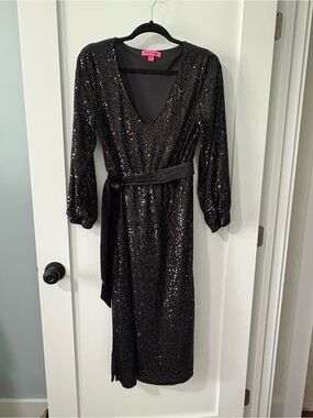 Black Sequin Dress- Betsey Johnson